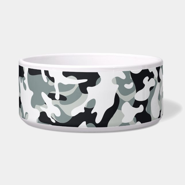 Sneeuw Stof Camouflage    Voerbakje (Voorkant)