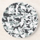 Sneeuw Stof Camouflage Zandsteen Onderzetter (Voorkant)