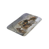 Sneeuw Storm in de winter (door Francisco Goya) Badmat (Gekanteld)