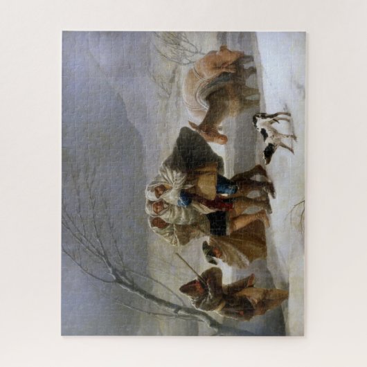 Sneeuw Storm in de winter (door Francisco Goya) Legpuzzel (Verticaal)