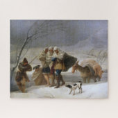 Sneeuw Storm in de winter (door Francisco Goya) Legpuzzel (Horizontaal)