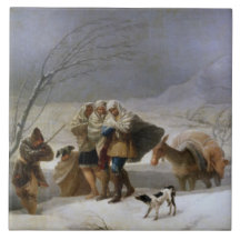 Sneeuw Storm in de winter (door Francisco Goya)