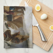 Sneeuw Storm in de winter (door Francisco Goya) Theedoek (Quarter Fold)