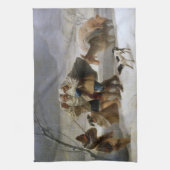 Sneeuw Storm in de winter (door Francisco Goya) Theedoek (Verticaal)