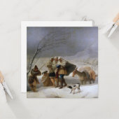 Sneeuw Storm in de winter Kaart (Voorkant / Achterkant in situ)