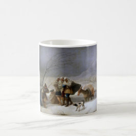 Sneeuw Storm in de winter Koffiemok