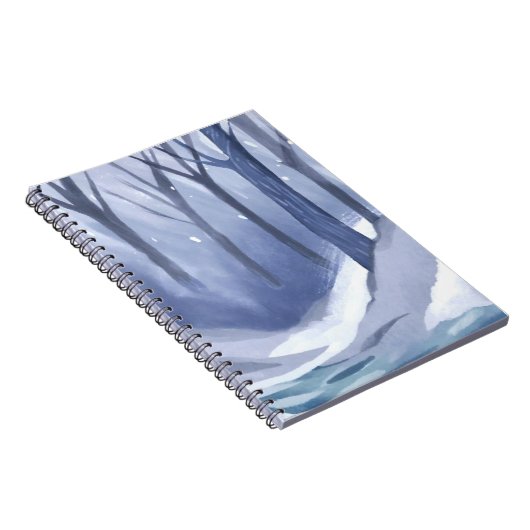 Sneeuw Storm in het bos Notitieboek (Rechterzijde)