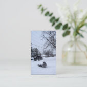 sneeuw storm leuk visitekaartje (Staand voorkant)