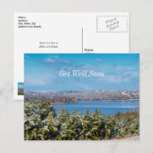 Sneeuw stuift bij Table Rock Lake Beterschap Briefkaart (Voorkant / Achterkant)