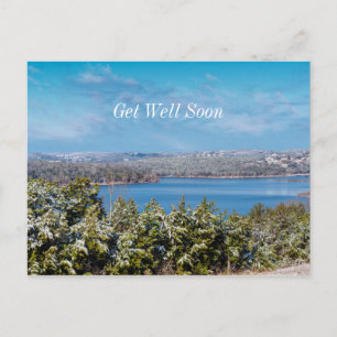 Sneeuw stuift bij Table Rock Lake Beterschap Briefkaart