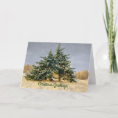 Sneeuw Texas Cedar Bomen Winter Kerstvakantie Kaart (Voorkant)