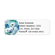 Sneeuw Uil Dreamcatcher Groen en Blauwgroen Blauw 