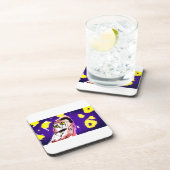 Sneeuw uil nacht bier onderzetter (Rechterzijde)