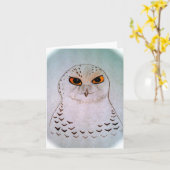 Sneeuw Uil Notecards Kaart (Gele Bloem)