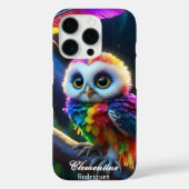 Sneeuw Uil Regenboog Tropische Uil Case-Mate iPhone Case (Achterkant)