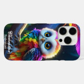 Sneeuw Uil Regenboog Tropische Uil Case-Mate iPhone Case (Achterkant (horizontaal))