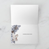 Sneeuw uil winterbos landschap feestelijke kaart (Binnen)