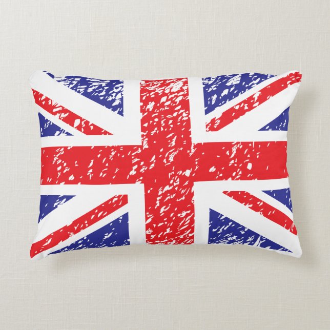 Sneeuw Union Jack Kussen Winter Decor (Voorkant)
