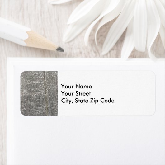 Sneeuw Vallende retouradres label (Insitu)