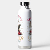 Sneeuw valt, boeken roepen waterfles (Links)