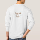 “Sneeuw Valt, Ideeën Spatten — Levendige Futuristi T-shirt (Achterkant)