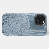 Sneeuw valt in bomen iPhone hoesje (Achterkant horizontaal)