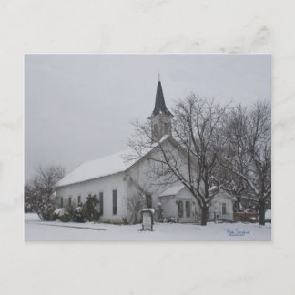 Sneeuw van de Texas-kerk Briefkaart