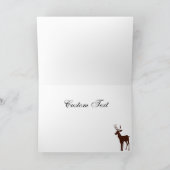 Sneeuw van de Winter van Deers de Bos Eerste Feestdagen Kaart (Binnen)