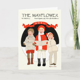 Sneeuw van Noel van Kerstmis van de Kinderen van Feestdagen Kaart