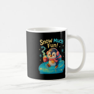 Sneeuw Veel Leuk Schattige Penguin Kerstontwerp Koffiemok