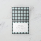 Sneeuw veel leuke foto script tekst en tartan fami notitiekaartje (Binnen)