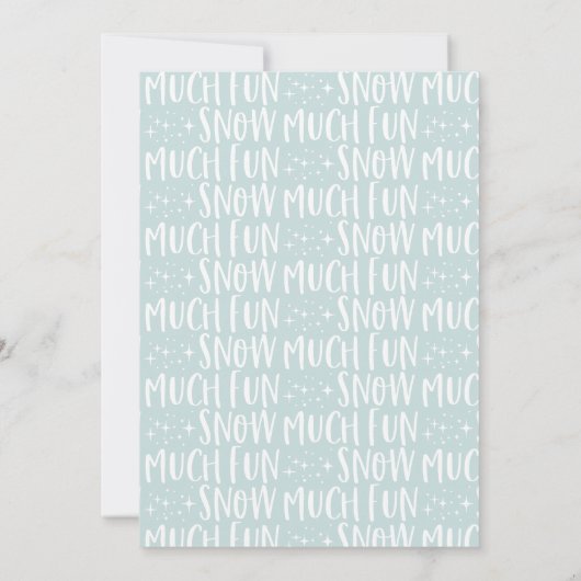 Sneeuw veel leuke fotoscript tekst modern (Achterkant)