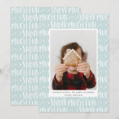 Sneeuw veel leuke fotoscript tekst modern (Voorkant / Achterkant)