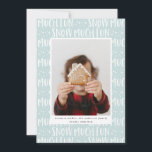 Sneeuw veel leuke fotoscript tekst modern<br><div class="desc">De tekst van het Joyful fotomanuscript moderne vakantiekaart. De achtergrondkleur kan worden aangepast aan uw foto. Een deel van een leuk,  wintervakantie collectie.</div>