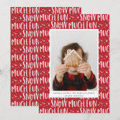 Sneeuw veel leuke fotoscript tekst modern (Voorkant / Achterkant)