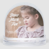 Sneeuw Veel Leuke Kinder Foto Kerst Sneeuwbol (Achterkant)