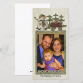 Sneeuw Veel Leuke Vakantie Fotokaart Feestdagenkaart (Voorkant / Achterkant)