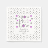 Sneeuw Veel Liefde Trouwfeest Servet (Voorkant)