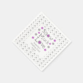 Sneeuw Veel Liefde Trouwfeest Servet (Hoek)