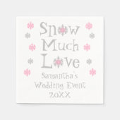 Sneeuw Veel liefdesbruiloft Servet (Voorkant)