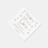 Sneeuw Veel liefdesbruiloft Servet (Hoek)