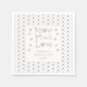 Sneeuw Veel liefdesbruiloft Servet (Voorkant)