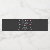 Sneeuw Veel liefdesbruiloft Waterfles Etiket (Enkel label)