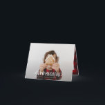 Sneeuw veel plezier foto script tekst en Schotse f Notitiekaartje<br><div class="desc">Sneeuw veel plezier foto script tekst en Schotse familie vakantiekaart. Binnen kan de Schotse kleur worden aangepast aan uw stijl. Maakt deel uit van een collectie.</div>