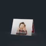 Sneeuw veel plezier foto script tekst en Schotse f Notitiekaartje<br><div class="desc">Sneeuw veel plezier foto script tekst en Schotse familie vakantiekaart. Binnen kan de Schotse kleur worden aangepast aan uw stijl. Maakt deel uit van een collectie.</div>