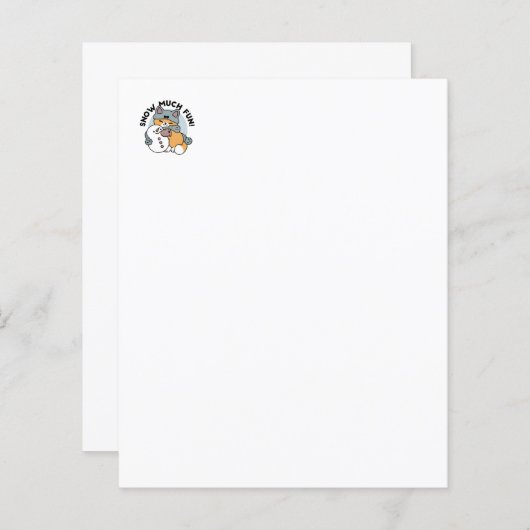 Sneeuw veel plezier kat winter vakantie ontwerp (Voorkant / Achterkant)