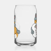 Sneeuw veel plezier kat winter vakantie ontwerp blikvorm glas (Rechts)