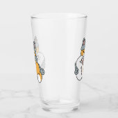 Sneeuw veel plezier kat winter vakantie ontwerp glas (Rechts)