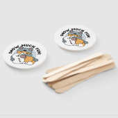 Sneeuw veel plezier kat winter vakantie ontwerp handwaaier (Niet-gemonteerd)