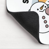 Sneeuw veel plezier kat winter vakantie ontwerp muismat (Hoek)